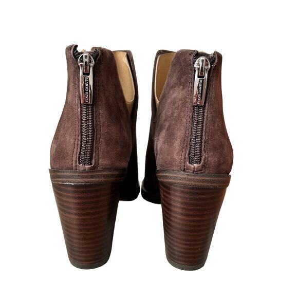 Vince Camuto Gigietta Suede Heeled Ankle Boots US 8 EU 38.5 Brown Western - Picture 6 of 10